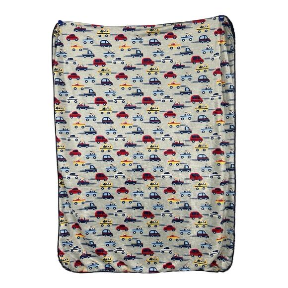Kidgets Car Vehicle Baby Blanket Gray Navy Blue Sherpa Automobiles - Picture 2 of 5